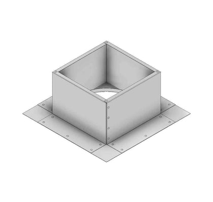 Square Roof Curb for 6" Diameter Vent | 6" high walls