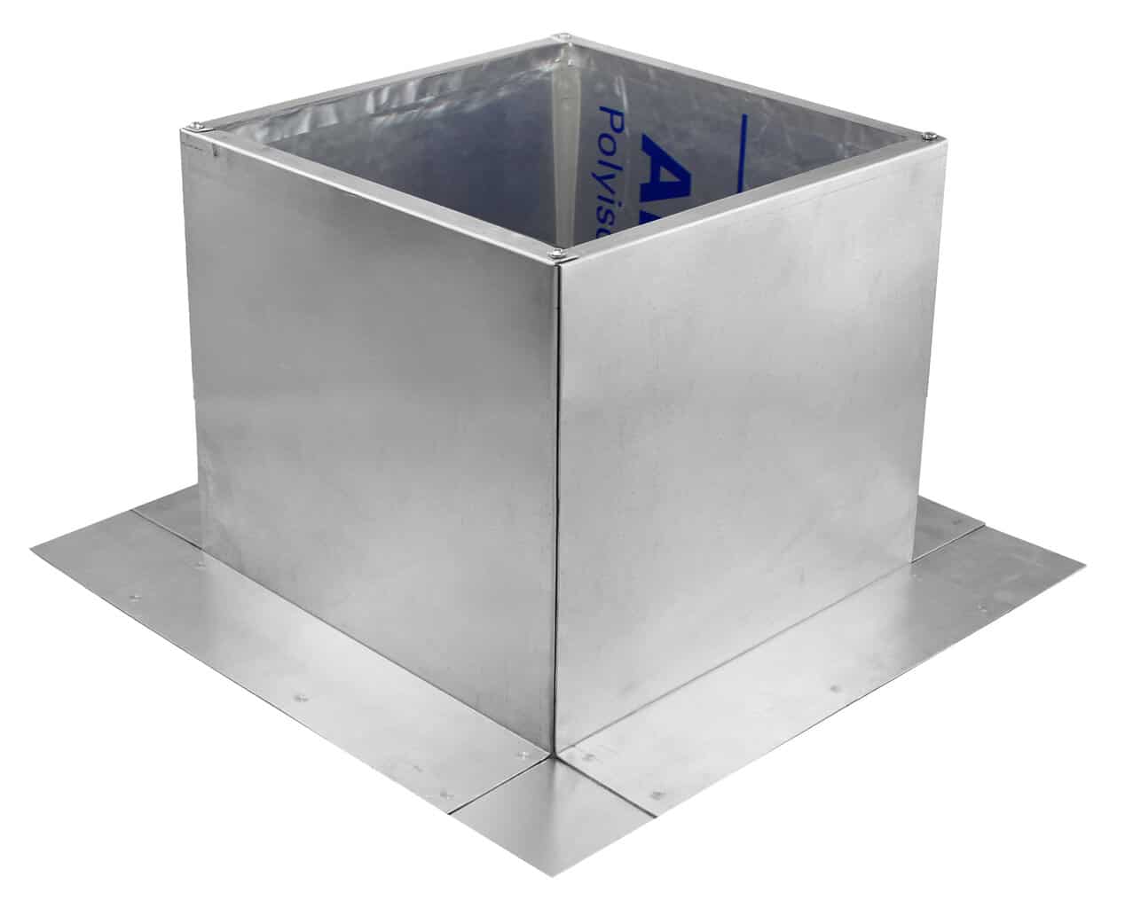 Model RC-6-H8-Ins |  Roof Curb for 6" Diameter Vent | 8" high walls | Insulated Walls