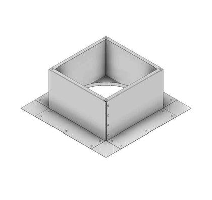 Square Roof Curb for 7" Diameter Vent | 6" high walls