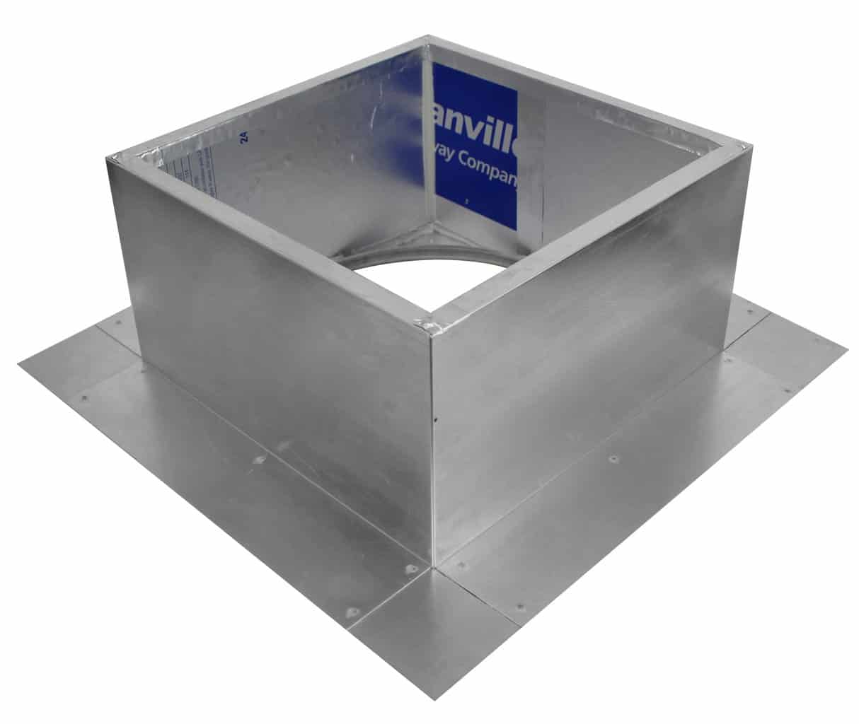 Model RC-8-H6-Ins |  Roof Curb for 8" Diameter Vent | 6" high walls | Insulated Walls