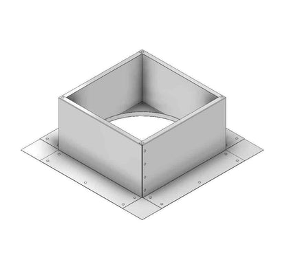 Square Roof Curb for 8" Diameter Vent | 6" high walls