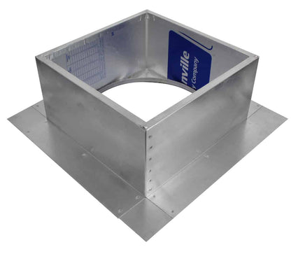 Model RC-9-H6-Ins |  Roof Curb for 9" Diameter Vent | 6" high walls | Insulated Walls