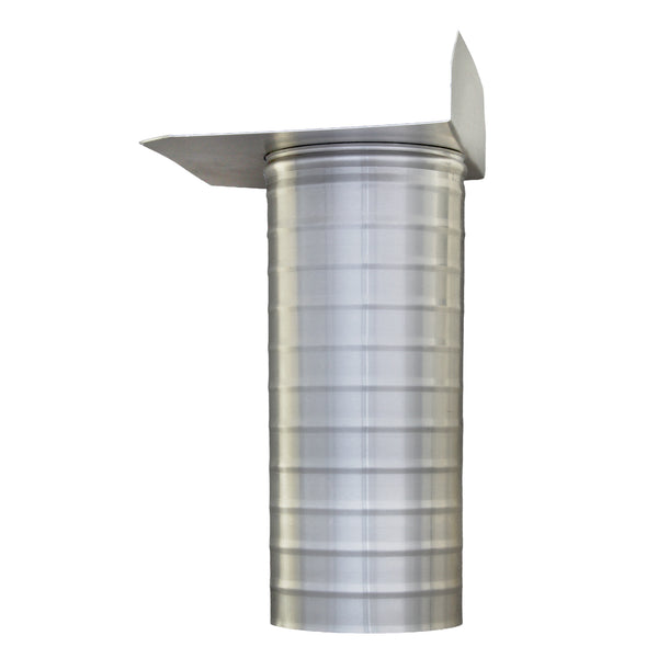 Round Scupper Roof Drain | 5" Diameter | 12" Long | Side View