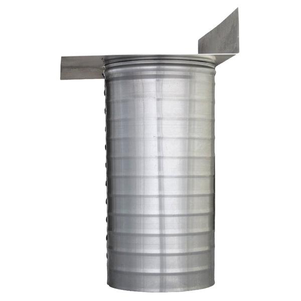 Round Scupper Roof Drain | 6" Diameter | 12" Long | Side View