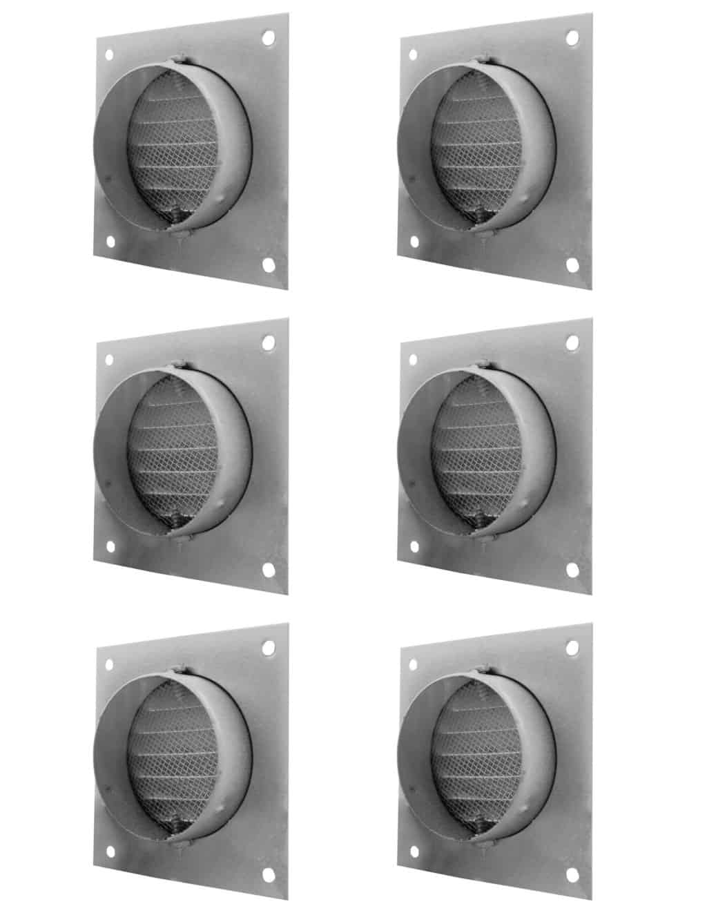 Model RSV-2-WT(6) - Pack of 6 | Round Soffit Vent  |  2"  Diameter  | White