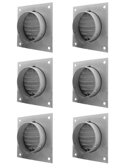 Model RSV-2-WT(6) - Pack of 6 | Round Soffit Vent  |  2"  Diameter  | White