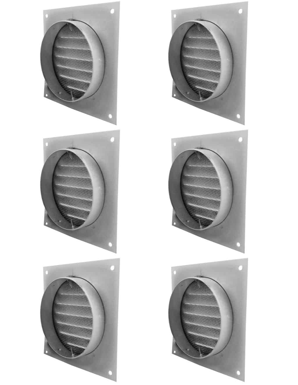 Model RSV-3-WT(6) - Pack of 6 | Round Soffit Vent  |  3"  Diameter  | White