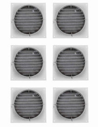 Soffit Vents Painted White - Pack of 6 | Round Soffit Vent | 4" Diameter - Active Ventilation Products