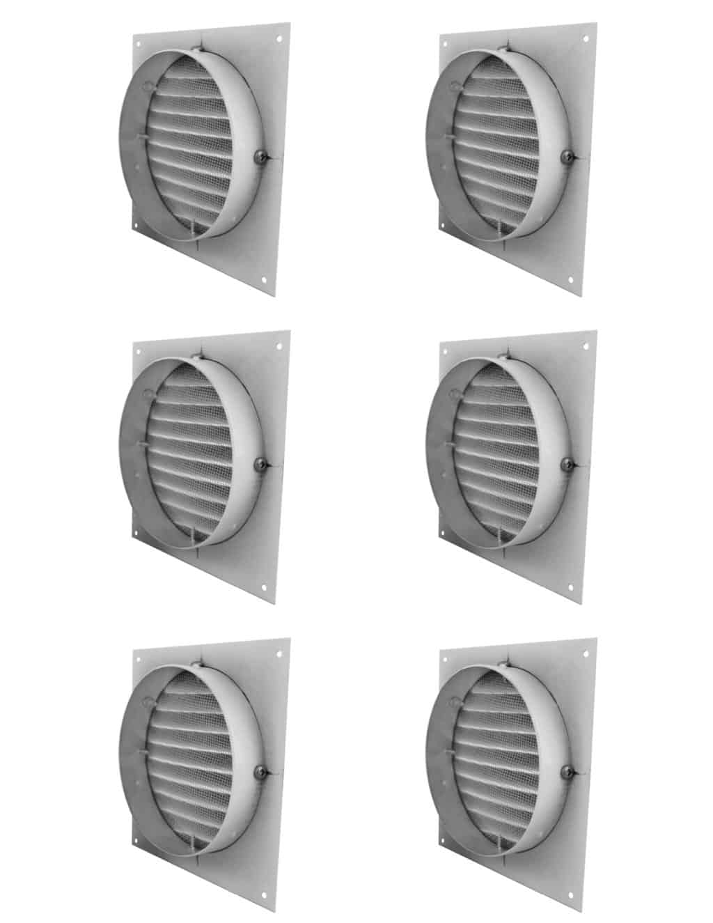 Model RSV-4-WT(6) - Pack of 6 | Round Soffit Vent  |  4"  Diameter  | White