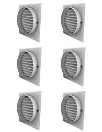 Soffit Vents Painted White - Pack of 6 | Round Soffit Vent | 4" Diameter - Active Ventilation Products