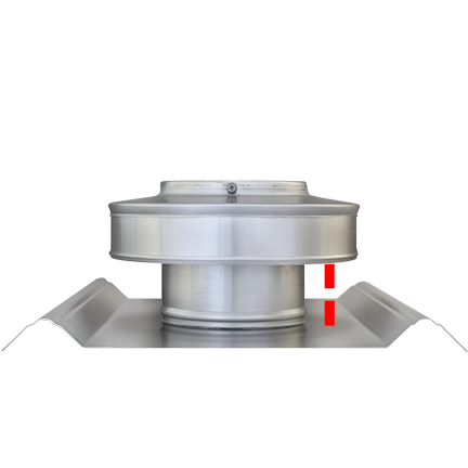 Round Back SM-Rib Panel Vents for Metal Roofs