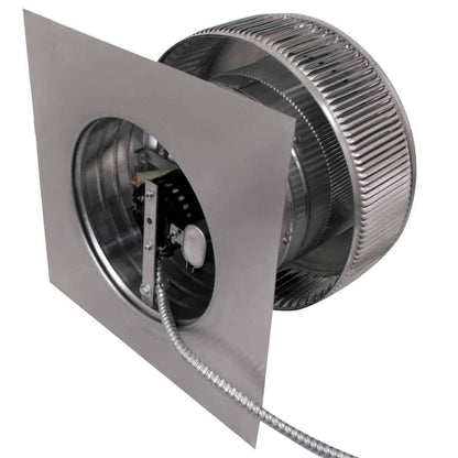 Model AF-10-C4 | Aura Fan | 10" Diameter | 4" Tall Collar | Flat Flange | CFM: 500