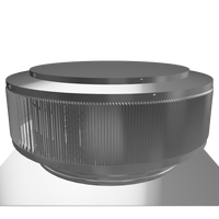 Gravity Vent - Aura Ventilator | 254 NFA | 18" Diameter | 2" Tall Collar | Flat Base