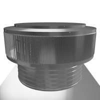 Gravity Vent - Aura Ventilator | 254 NFA | 18" Diameter | 6" Tall Collar | Flat Base