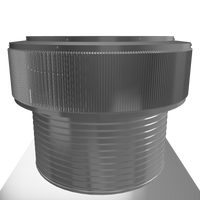 Gravity Ventilator - Aura Vent | 452 NFA | 24" Diameter | 12" Tall Collar | Flat Base