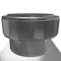 Gravity Ventilator - Aura Vent | 452 NFA | 24" Diameter | 8" Tall Collar | Flat Base