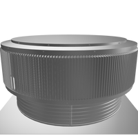 Gravity Ventilator - Aura Ventilator | 1,017 NFA | 36" Diameter | 6" Tall Collar | Flat Base