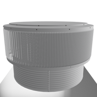 Gravity Ventilator - Aura Ventilator | 1,384 NFA | 42" Diameter | 12" Tall Collar | Flat Base