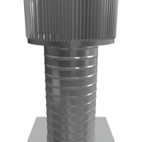 Gravity Ventilator - Aura Ventilator | 6" Diameter | 12" Tall Collar | Flat Base | 28 Sq. In. NFA