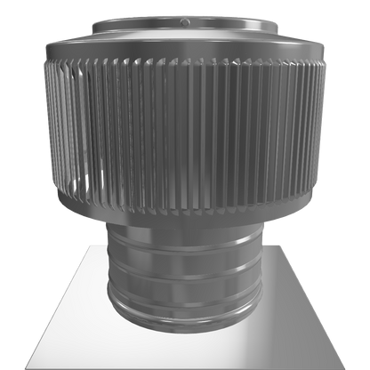 Aura Gravity Roof Ventilator 28 NFA |  6" Diameter | 4" Tall Collar  | Curb Mount Flange