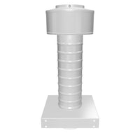 Roof Jack 3" Diameter - Keepa Roof Jack with Curb Mount Flange and Tail Pipe