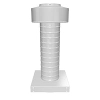 Roof Jack 4" Diameter - Keepa Roof Jack with Curb Mount Flange and Tail Pipe