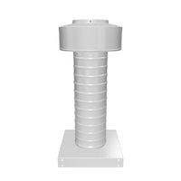 Attic Vent 4" dia with Curb Mount Sub-Base - Keepa Vent | 4" Diameter | Curb Mount Base | 12 Sq. In. NFA
