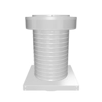 Roof Jack 9" Diameter - Keepa Roof Jack with Curb Mount Flange and Tail Pipe