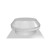 Roof Louver - Pop Vent | 12" Diameter | 2" Tall Collar | Flat Flange |  113 Sq. In. NFA