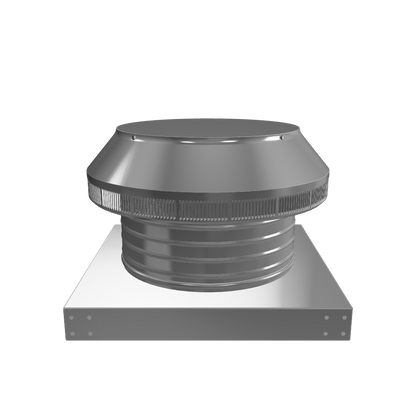 Model PV-12-C4-CMF | Pop Vent |  12" Diameter |  4" Tall Collar  | Curb Mount Flange  |  113 Sq. In. NFA