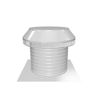 Roof Louver - Pop Vent |  12" Diameter |  8" Tall Collar | Flat Flange | 113 Sq. In. NFA