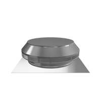 Roof Louver - Pop Vent | 14" Diameter | 1" Tall Collar | Flat Flange |  144 Sq. In. NFA