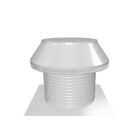Roof Louver - Pop Vent |  18" Diameter |  12" Tall Collar | Flat Flange | 254 Sq. In. NFA