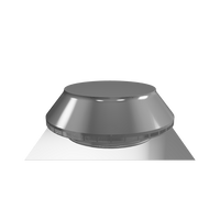 Roof Louver - Pop Vent | 24" Diameter | 2" Tall Collar | Flat Flange |  452 Sq. In. NFA