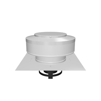 Model RBF-6-C2 | Round Back Fan |  6" Diameter  | Flat Flange |  " 2" Collar