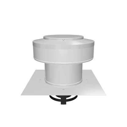 Model RBF-6-C4 | Round Back Fan |  6" Diameter  | Flat Flange |  " 4" Collar