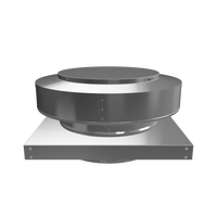 Round Back Vent  |  10" Diameter | " 2" Tall Collar  | Curb Mount Flange  |  Tail Pipe