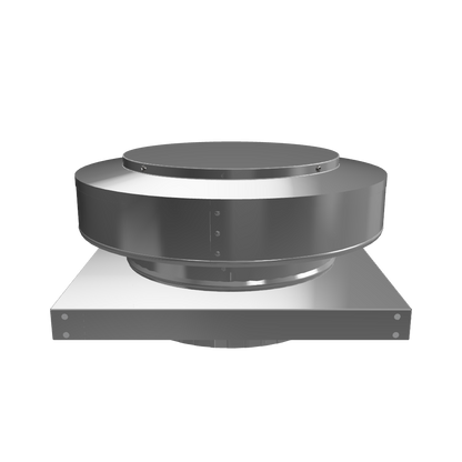 Model RBV-10-C2-CMF-TP | Round Back Vent  |  10" Diameter | " 2" Tall Collar  | Curb Mount Flange  |  Tail Pipe