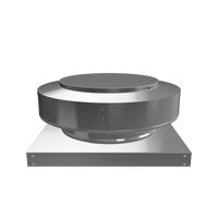 3D view 10 inch diameter roof vent 2 inch tall collar with curb mount base