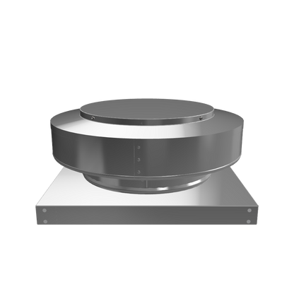 Model RBV-10-C2-CMF | Round Back Static Vent |  10" Diameter | 2" Tall Collar  |  78 Sq. In. NFA