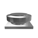 3D view 10 inch diameter roof vent 2 inch tall collar with curb mount base