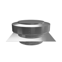 Model RBV-10-C2-TP | Round Back Vent |  10" Diameter | 2" Tall Collar  | Tail Pipe