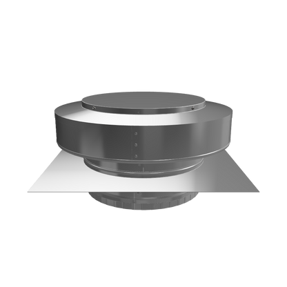 Model RBV-10-C2-TP | Round Back Vent |  10" Diameter | 2" Tall Collar  | Tail Pipe