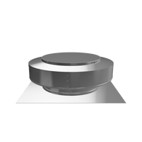 Static Vents - Round Back Roof Vent | 10" Diameter | 2" Tall Collar | Flat Flange | 78 Sq. In. NFA