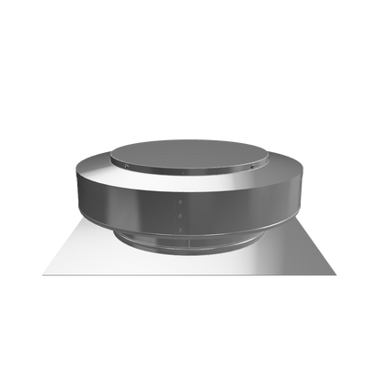 Model RBV-10-C2 | Round Back Roof Vent | 10" Diameter | 2" Tall Collar | Flat Flange | 78 Sq. In. NFA