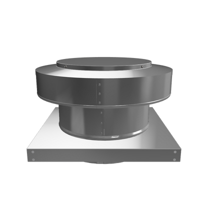 Model RBV-10-C4-CMF-TP | Round Back Vent  |  10" Diameter | " 4" Tall Collar  | Curb Mount Flange  |  Tail Pipe