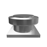 3D view 10 inch diameter roof vent  with 4 inch tall collar with curb mount base