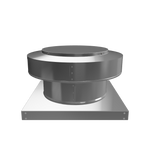 3D view 10 inch diameter roof vent  with 4 inch tall collar with curb mount base