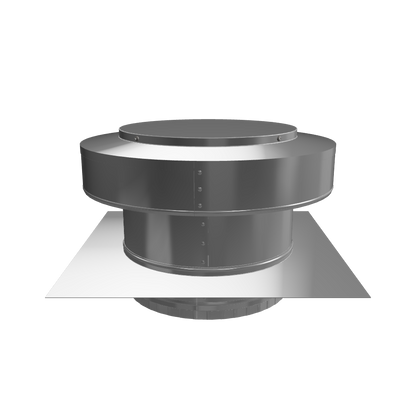 Model RBV-10-C4-TP | Round Back Vent |  10" Diameter | 4" Tall Collar  | Tail Pipe