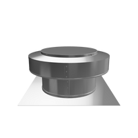 Static Vents - Round Back Roof Vent | 10" Diameter | 4" Tall Collar | Flat Flange | 78 Sq. In. NFA